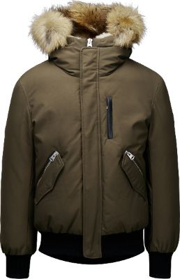 Dixon 2-in-1 Down Bomber with Hooded Bib and Natural Fur - Men's|-|Manteau aviateur Dixon 2-en-1 en duvet avec plastron à capuche et fourrure naturelle - Homme sold by The Last Hunt