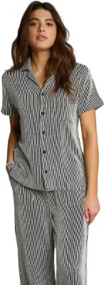 Recycled Short Sleeve Stripe Shirt - Women's|-|Chemise rayé à manches courtes recyclé - Femme sold by The Last Hunt