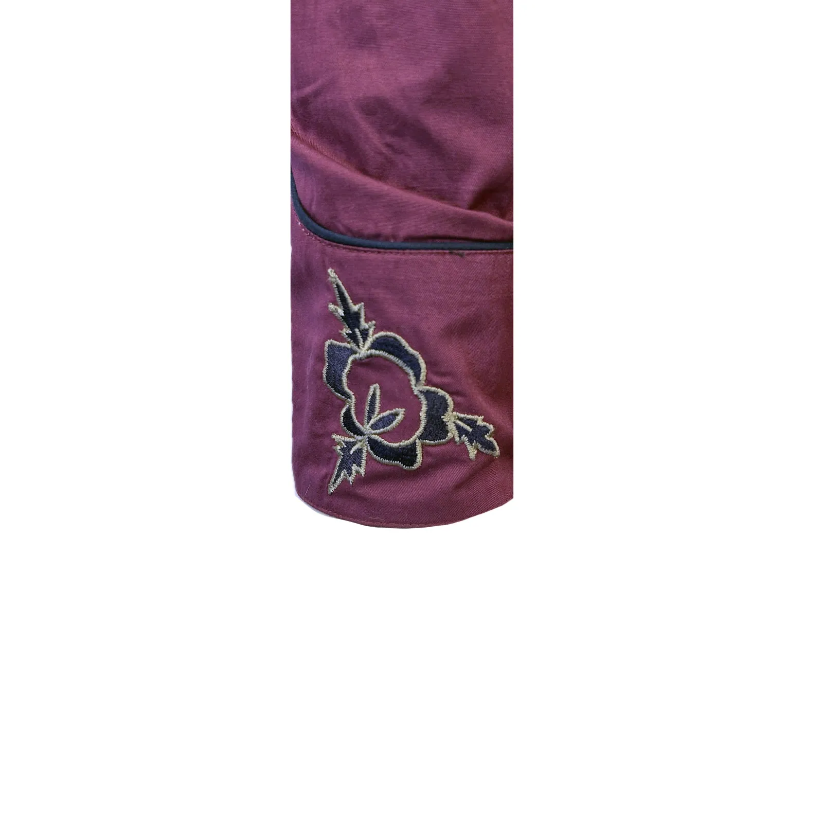 Men's Vintage Burgundy Fringe Embroidered Western Shirt sold by Rockmount Ranch Wear product image thumbnail 5