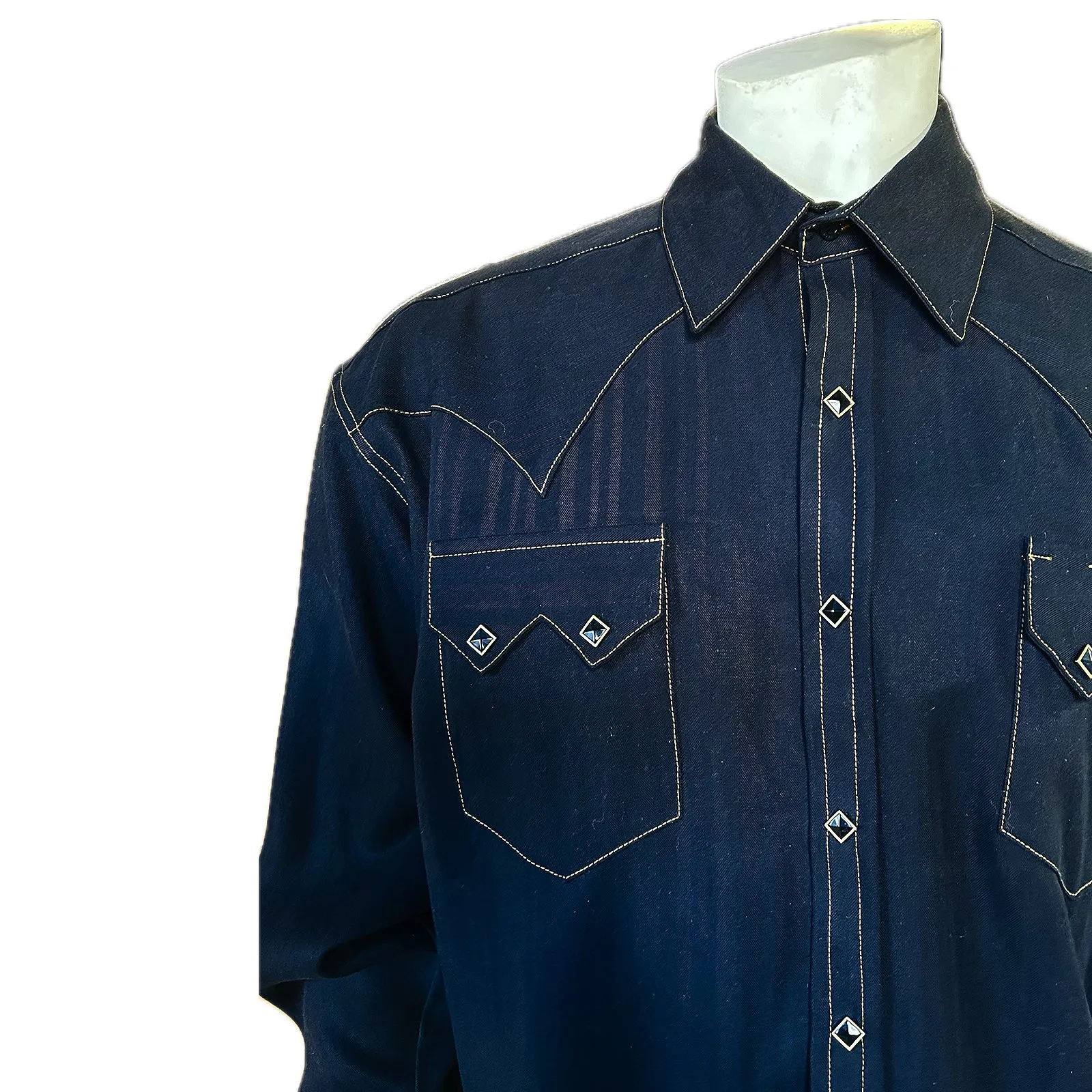 Men's Black Rayon Western Shirt sold by Rockmount Ranch Wear product image thumbnail 3