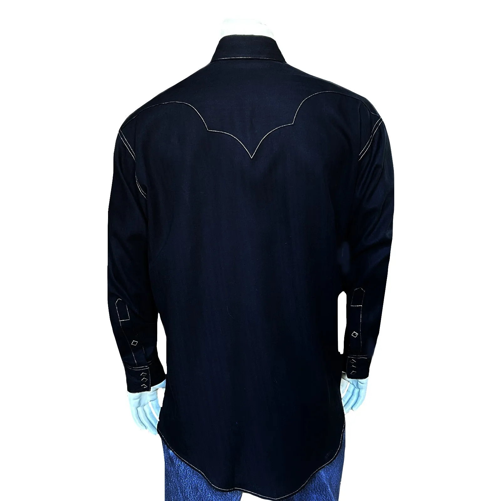 Men's Black Rayon Western Shirt sold by Rockmount Ranch Wear product image thumbnail 2
