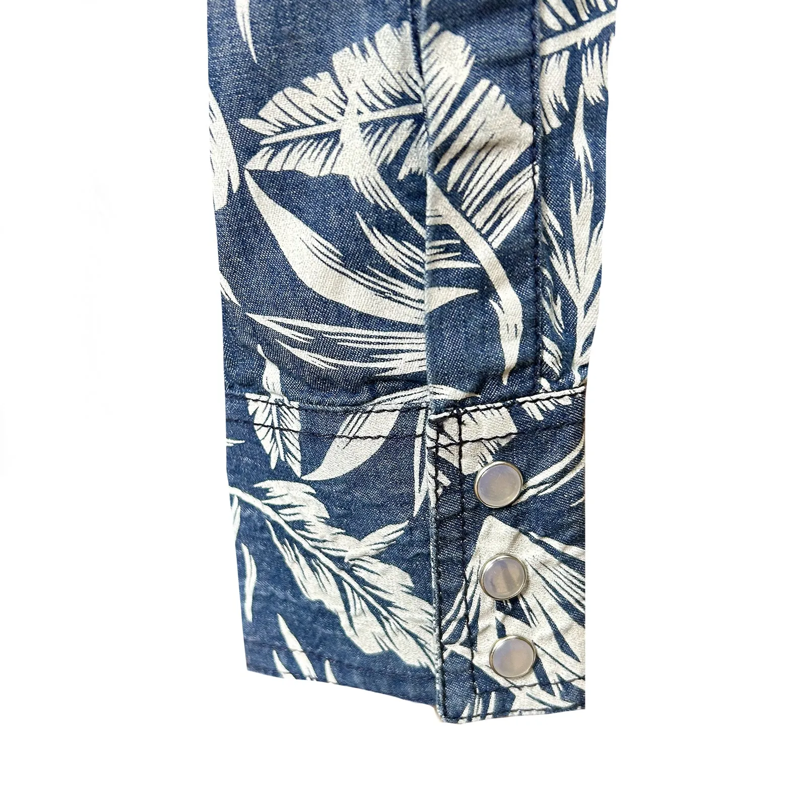 Women's Denim Floral Print Western Shirt sold by Rockmount Ranch Wear product image thumbnail 3