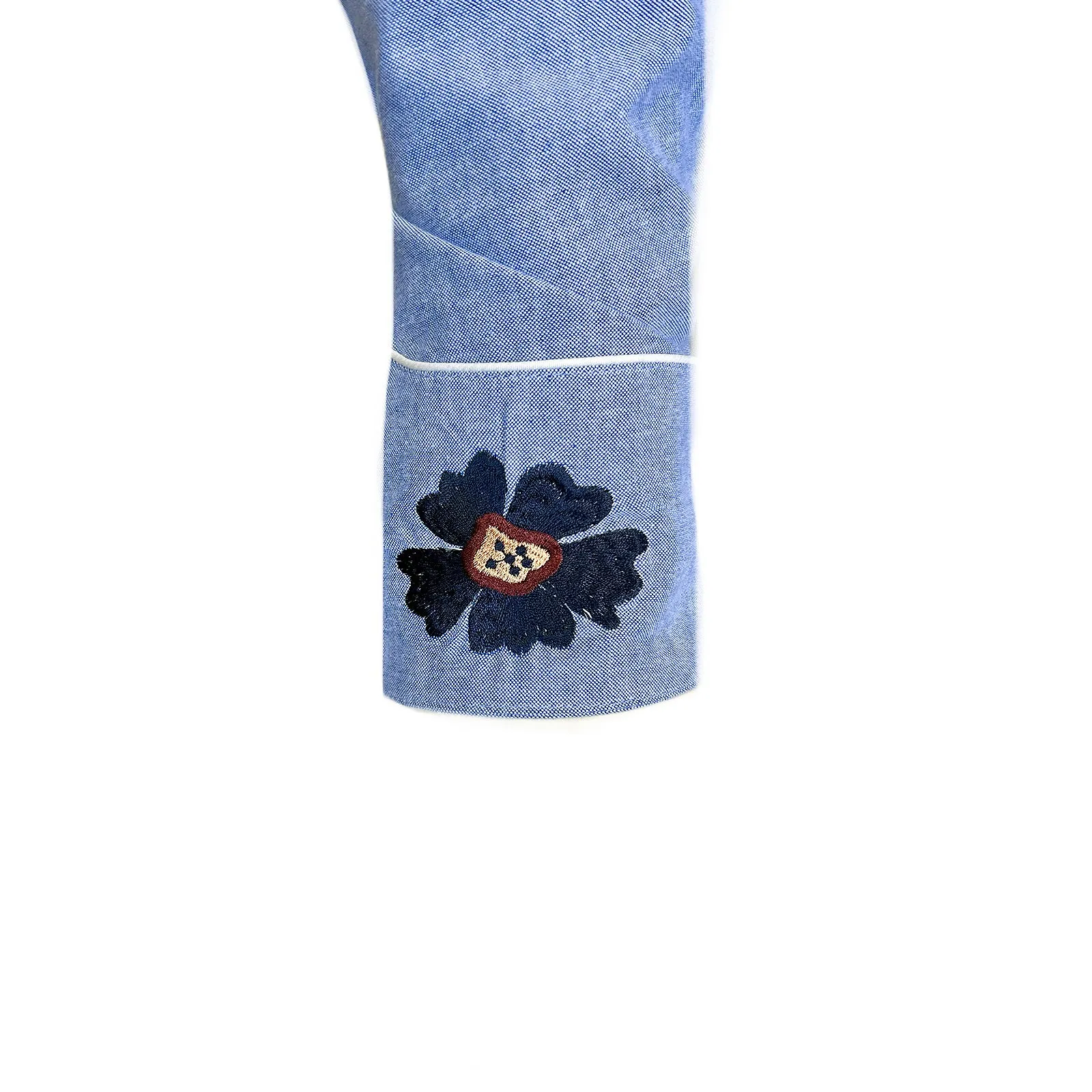 Men's Vintage Blue Floral Embroidered Western Shirt sold by Rockmount Ranch Wear product image thumbnail 5