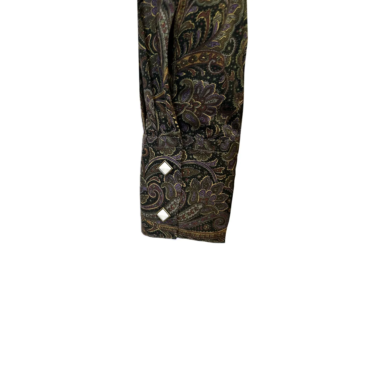 Women's Ornate Paisley Print Western Shirt in Brown sold by Rockmount Ranch Wear product image thumbnail 4