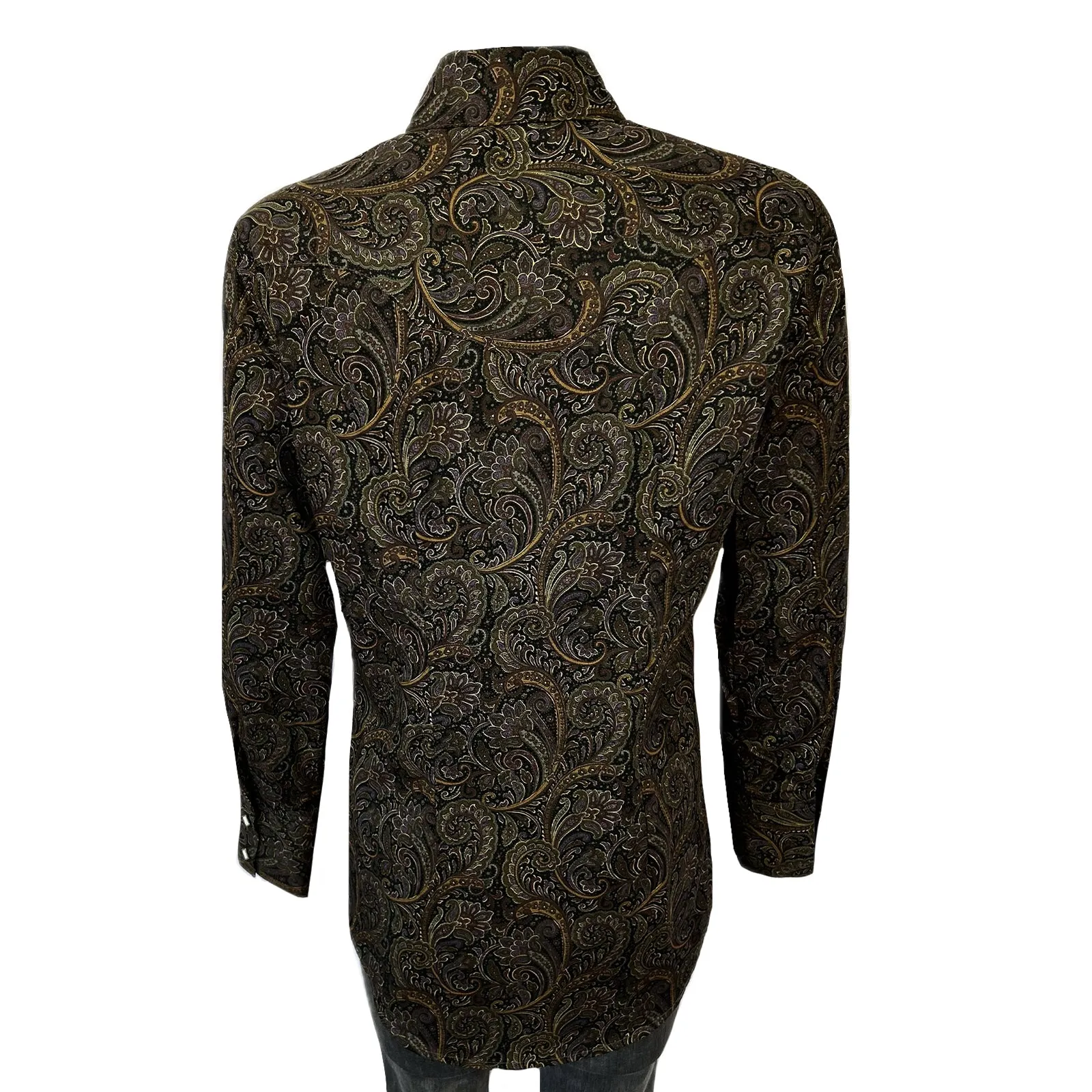 Women's Ornate Paisley Print Western Shirt in Brown sold by Rockmount Ranch Wear product image thumbnail 2
