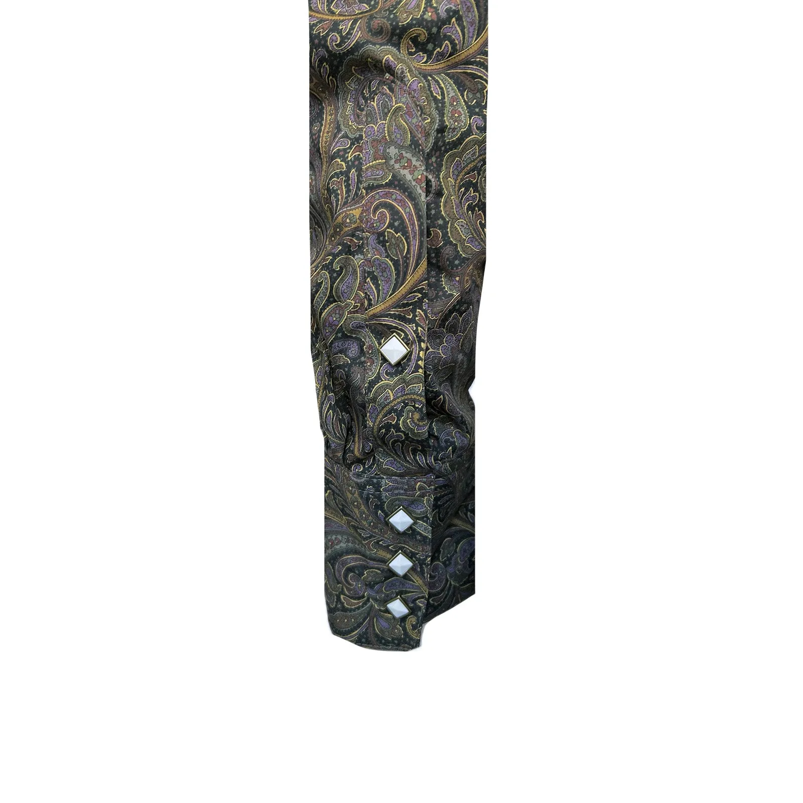 Men's Ornate Paisley Print Western Shirt in Brown sold by Rockmount Ranch Wear product image thumbnail 4