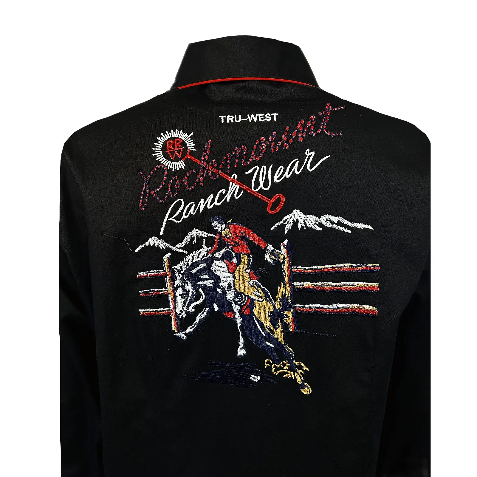 Women’s Rockmount Bronc Vintage Embroidery Western Shirt in Black sold by Rockmount Ranch Wear product image thumbnail 3