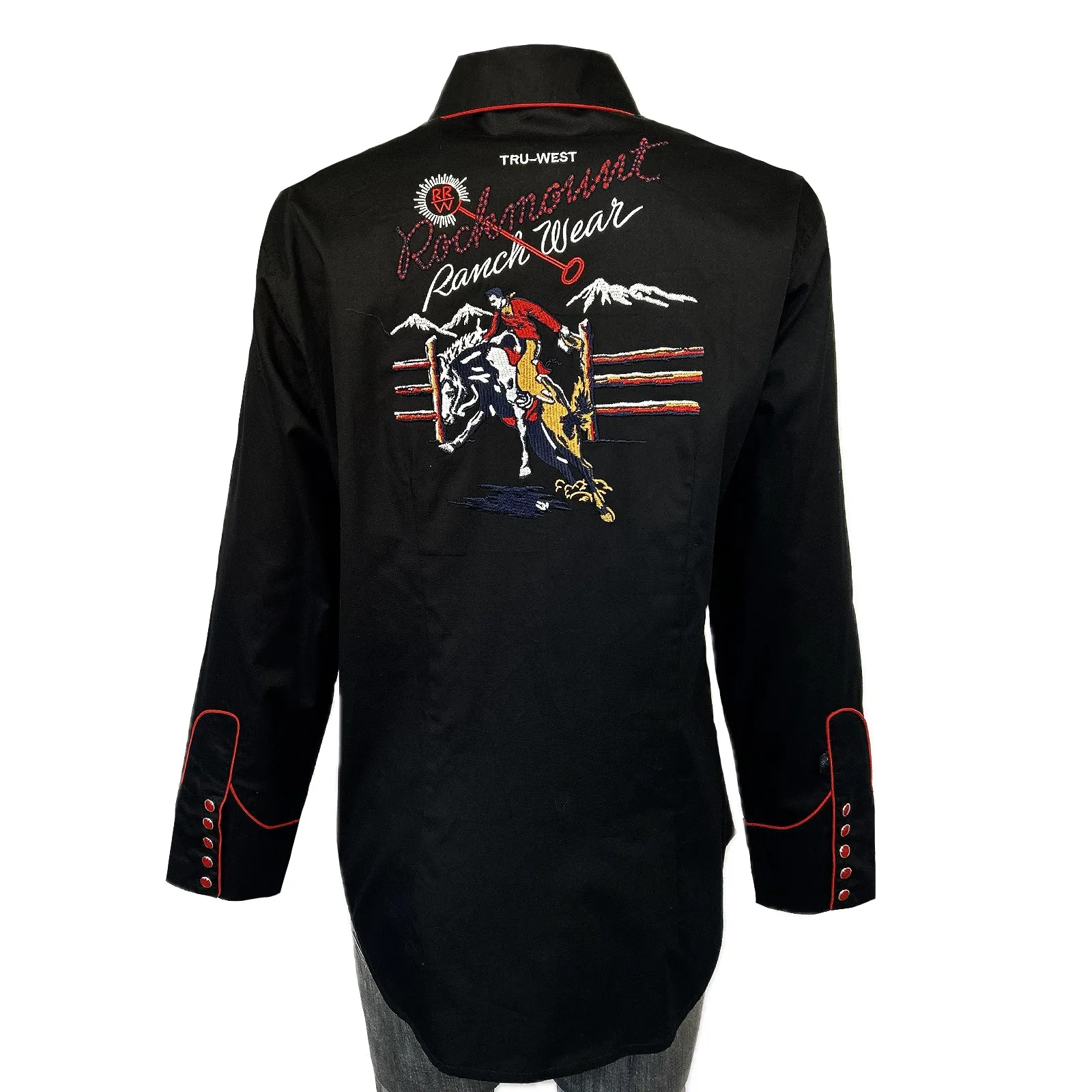 Women’s Rockmount Bronc Vintage Embroidery Western Shirt in Black sold by Rockmount Ranch Wear product image thumbnail 2