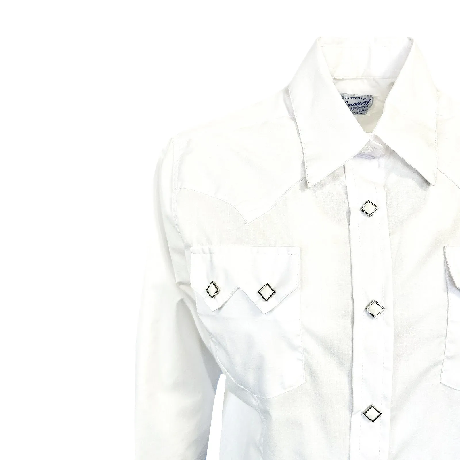 Women's Solid White Cotton Blend Western Shirt sold by Rockmount Ranch Wear product image thumbnail 3
