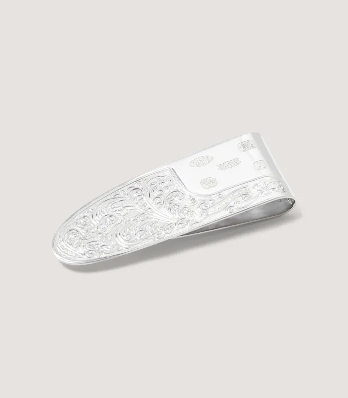 Silver Sidelock Money Clip In Silver made by James Purdey & Sons