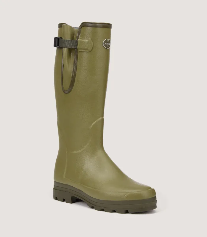 Men's Le Chameau Neoprene Vierzonord Boot In Green made by James Purdey & Sons