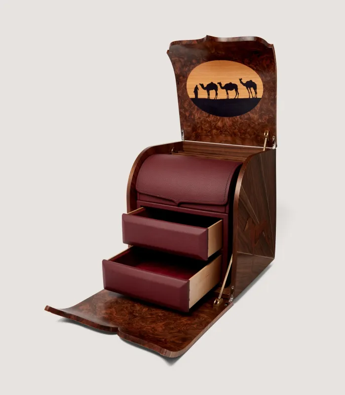 Purdey Marquetry Opening Watch Box In Natural made by James Purdey & Sons