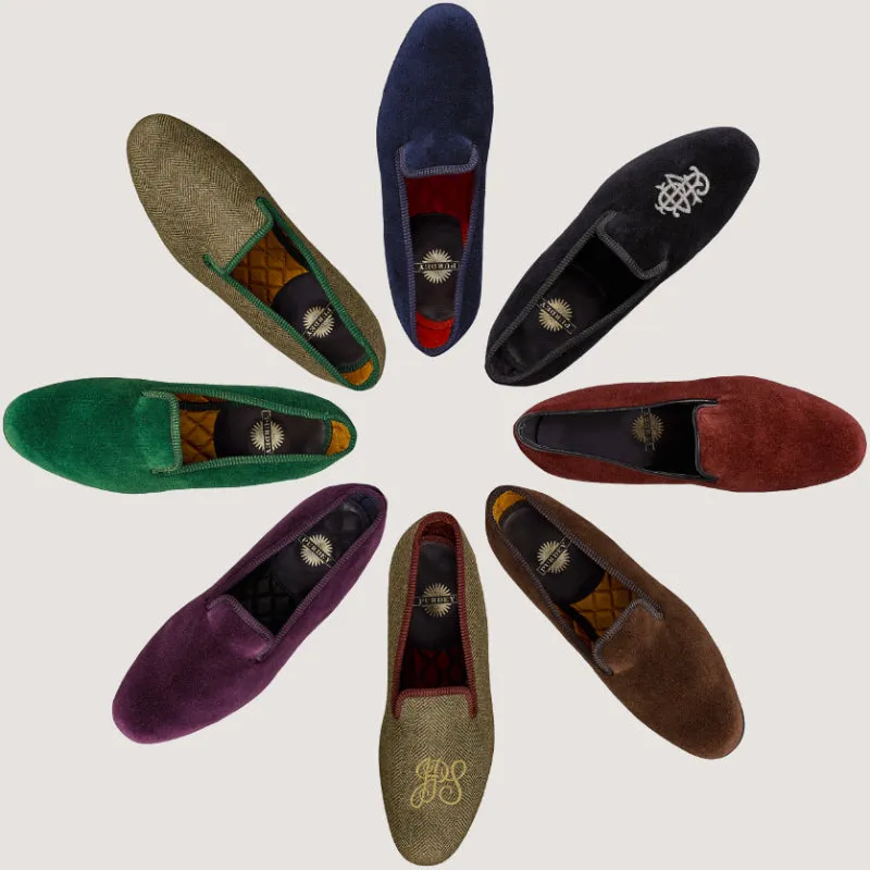Bespoke House Slippers - Knock Over Binding made by James Purdey & Sons