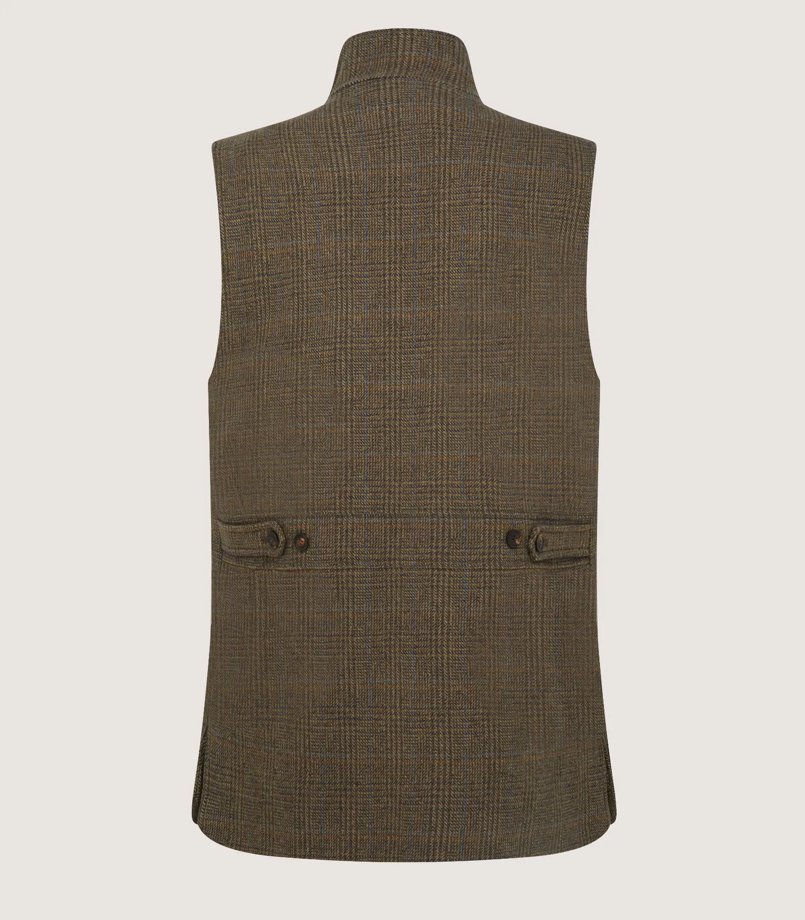 Men's Tweed High Collar Sporting Vest In Morlich sold by James Purdey & Sons product image thumbnail 3