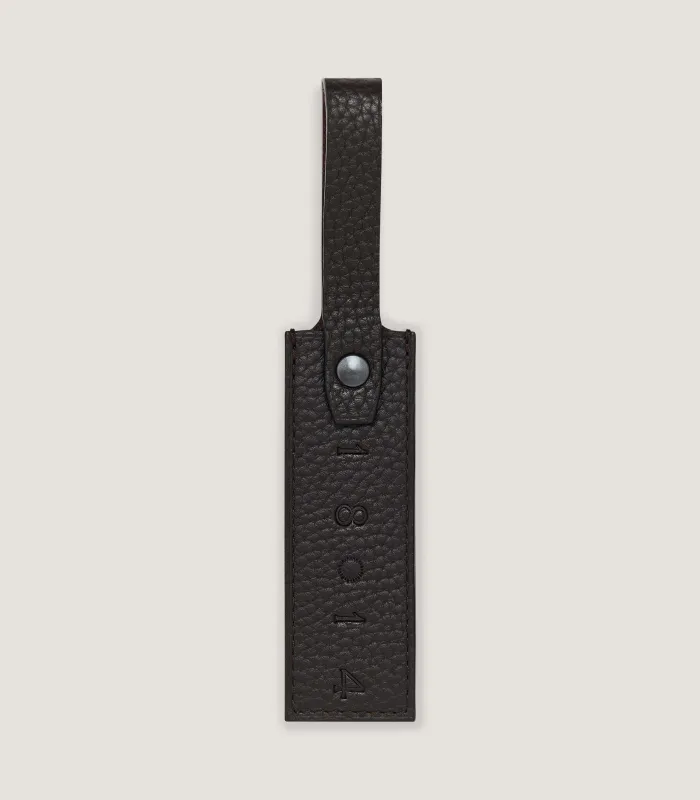 Luggage Tag in Dark Brown made by James Purdey & Sons