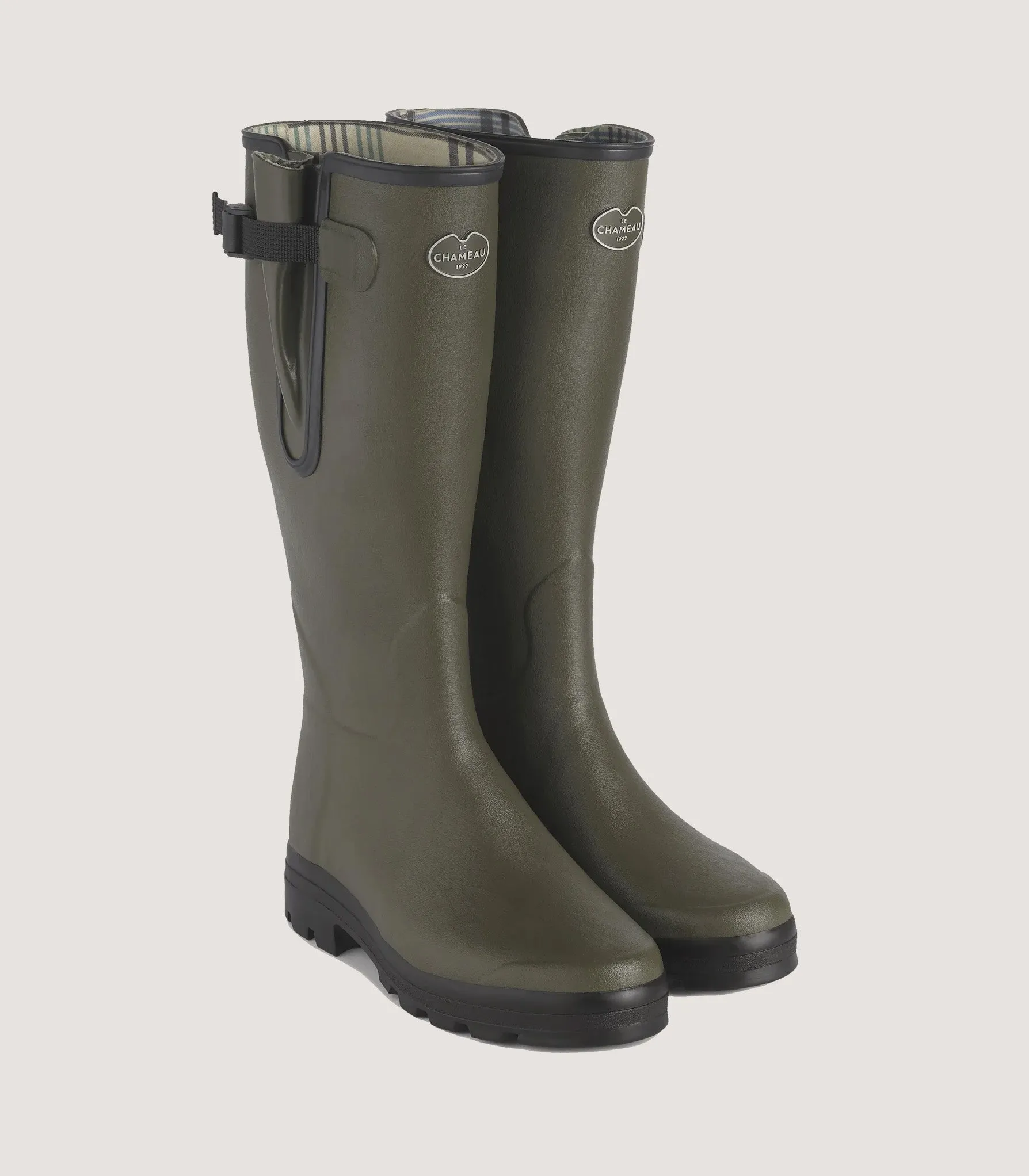 Women's Le Chameau Vierzon Jersey Boot In Forest Green sold by James Purdey & Sons