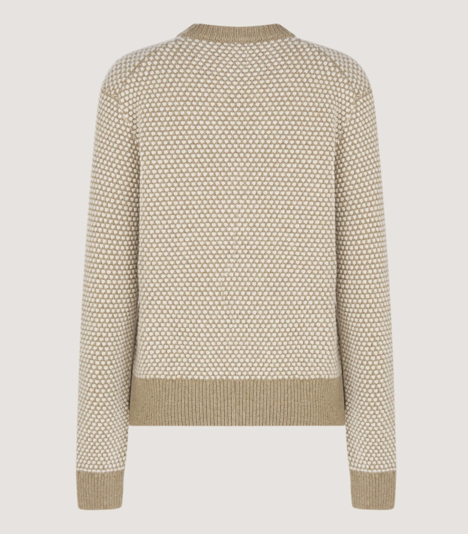 Women's Everly Bicolour Round Neck Sweater in Camel sold by James Purdey & Sons product image thumbnail 3
