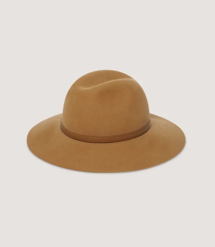 Women's Fedora Hat in Camel made by James Purdey & Sons