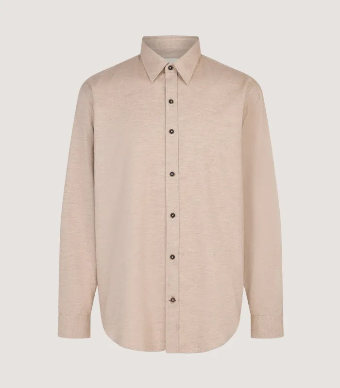 Men's Herringbone Shirt in Camel made by James Purdey & Sons