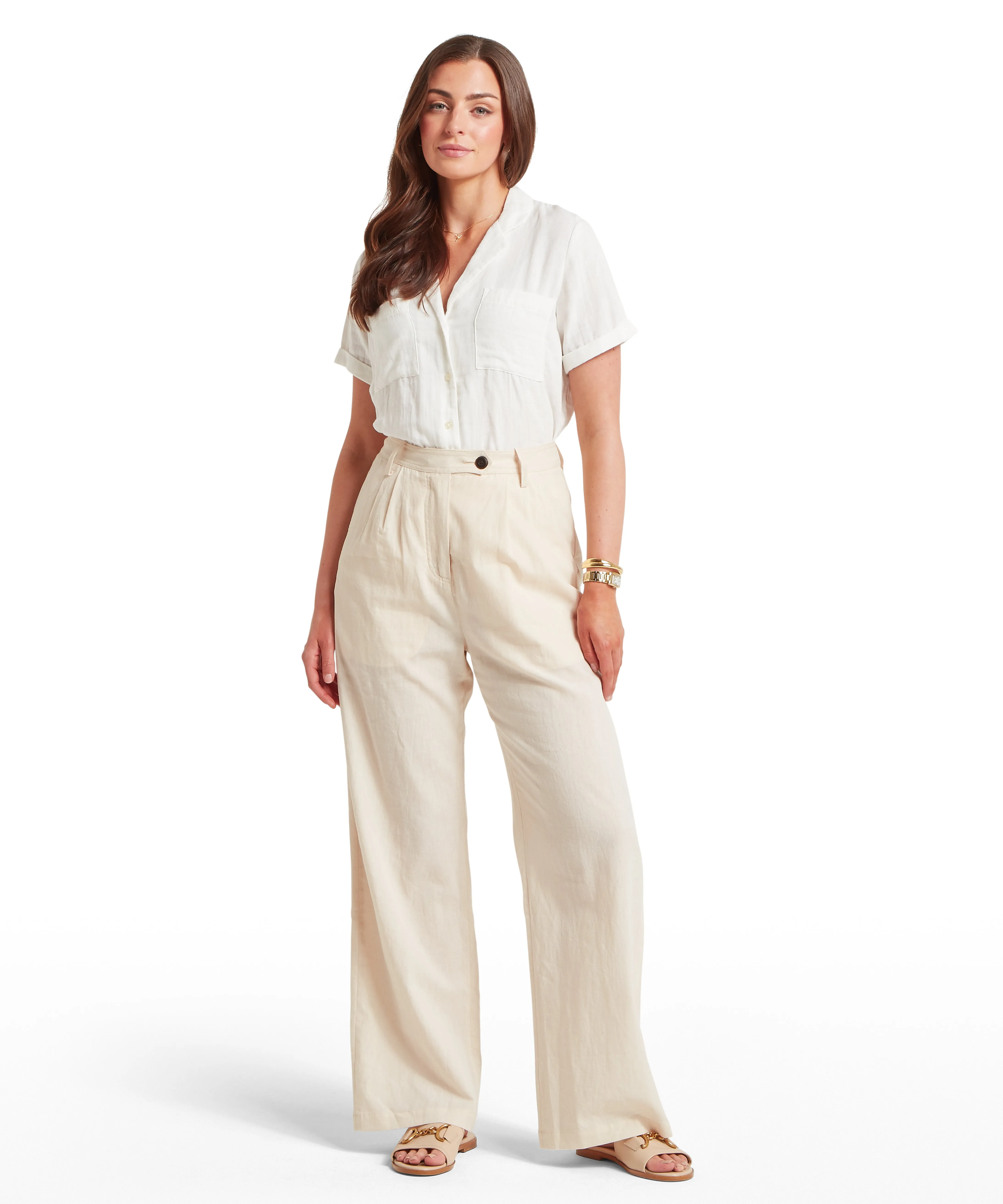Dahlia Linen Trousers - Oat sold by Schöffel product image thumbnail 3