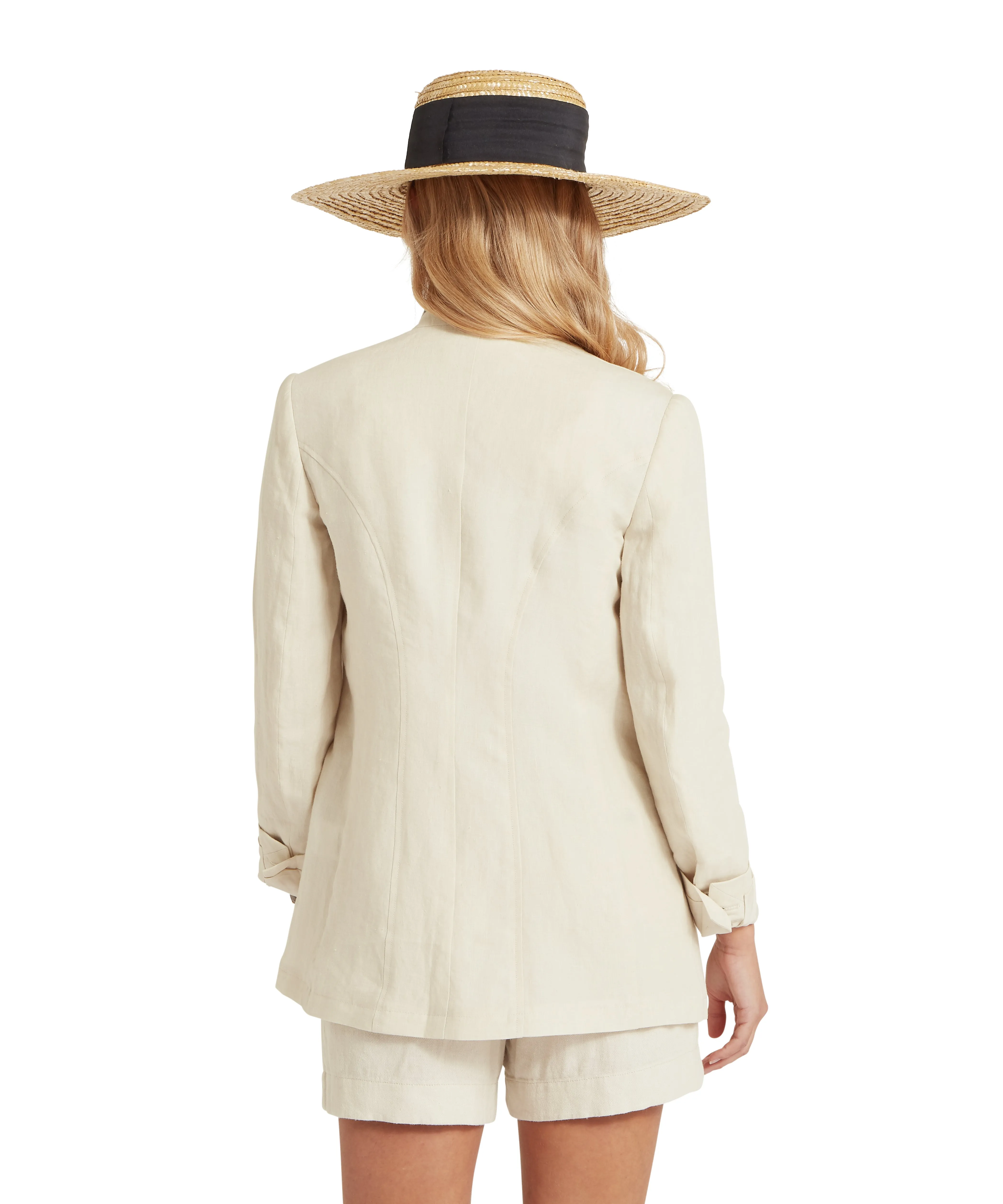 Henley Linen Blazer - Oat sold by Schöffel product image thumbnail 5