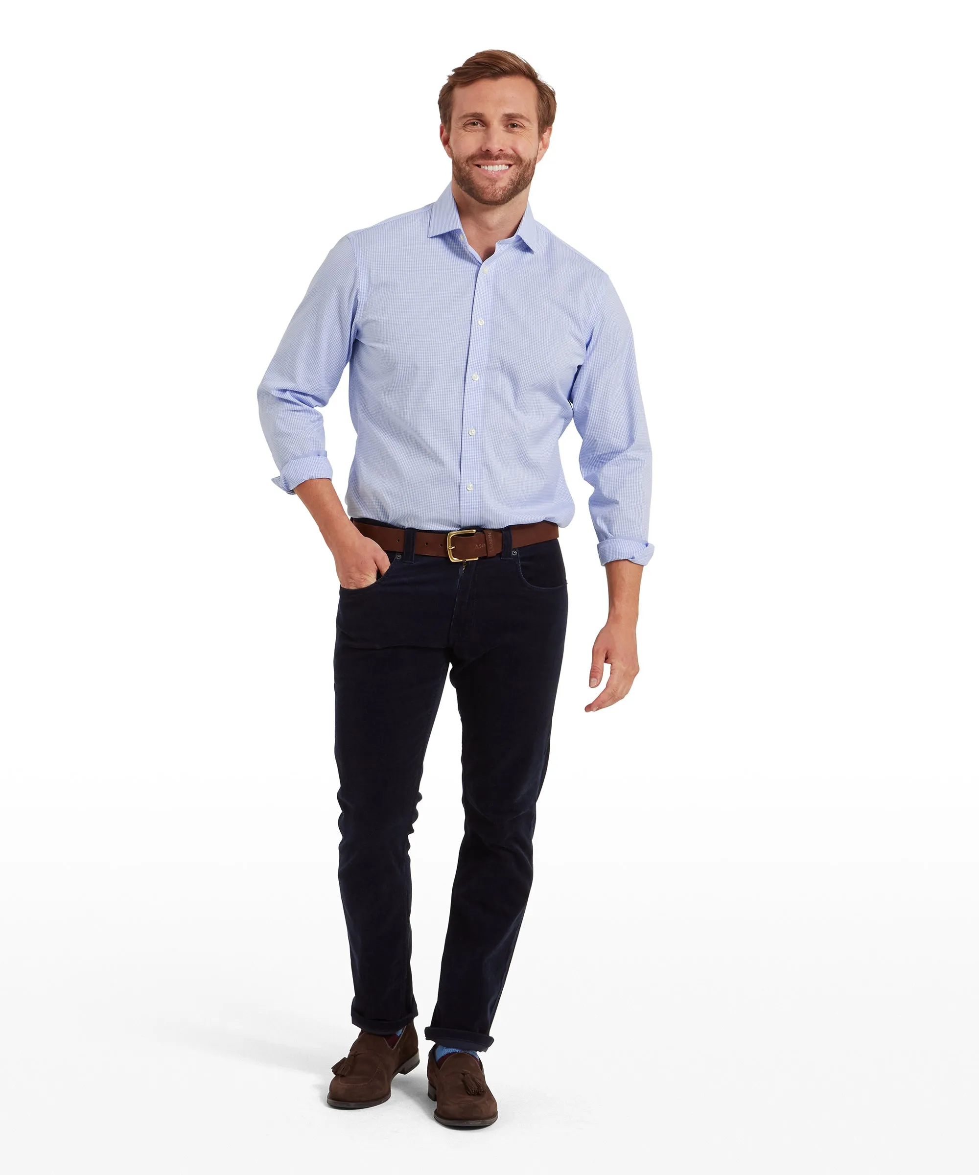 Greenwich Tailored Shirt - Micro Lt Blue Check sold by Schöffel product image thumbnail 3