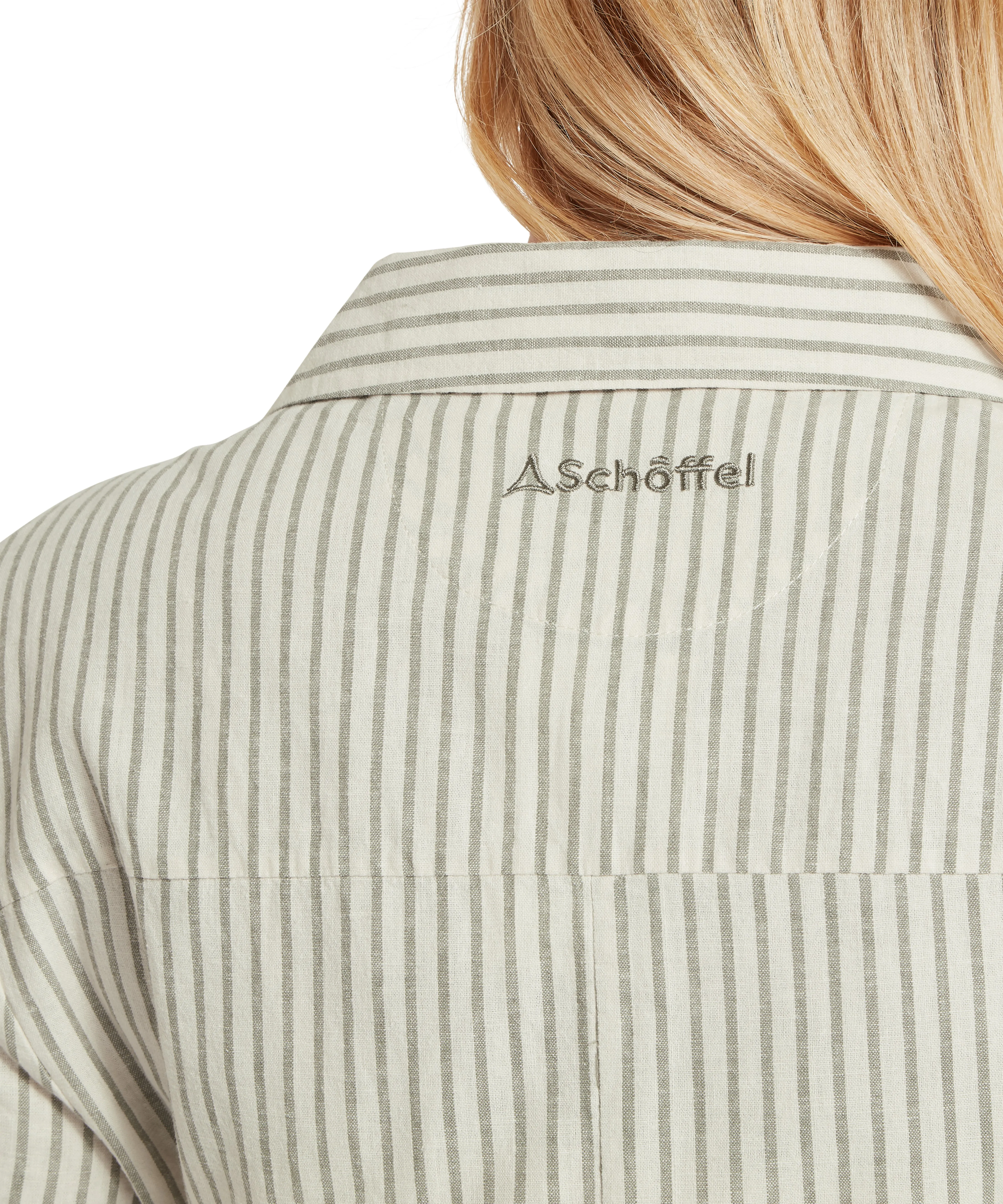 Fleur Linen Dress - Agave Green Stripe sold by Schöffel product image thumbnail 5