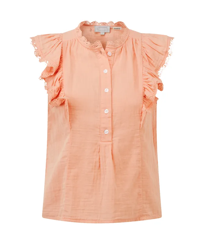 Jasmine Blouse - Coral Peach made by SchÃ¶ffel