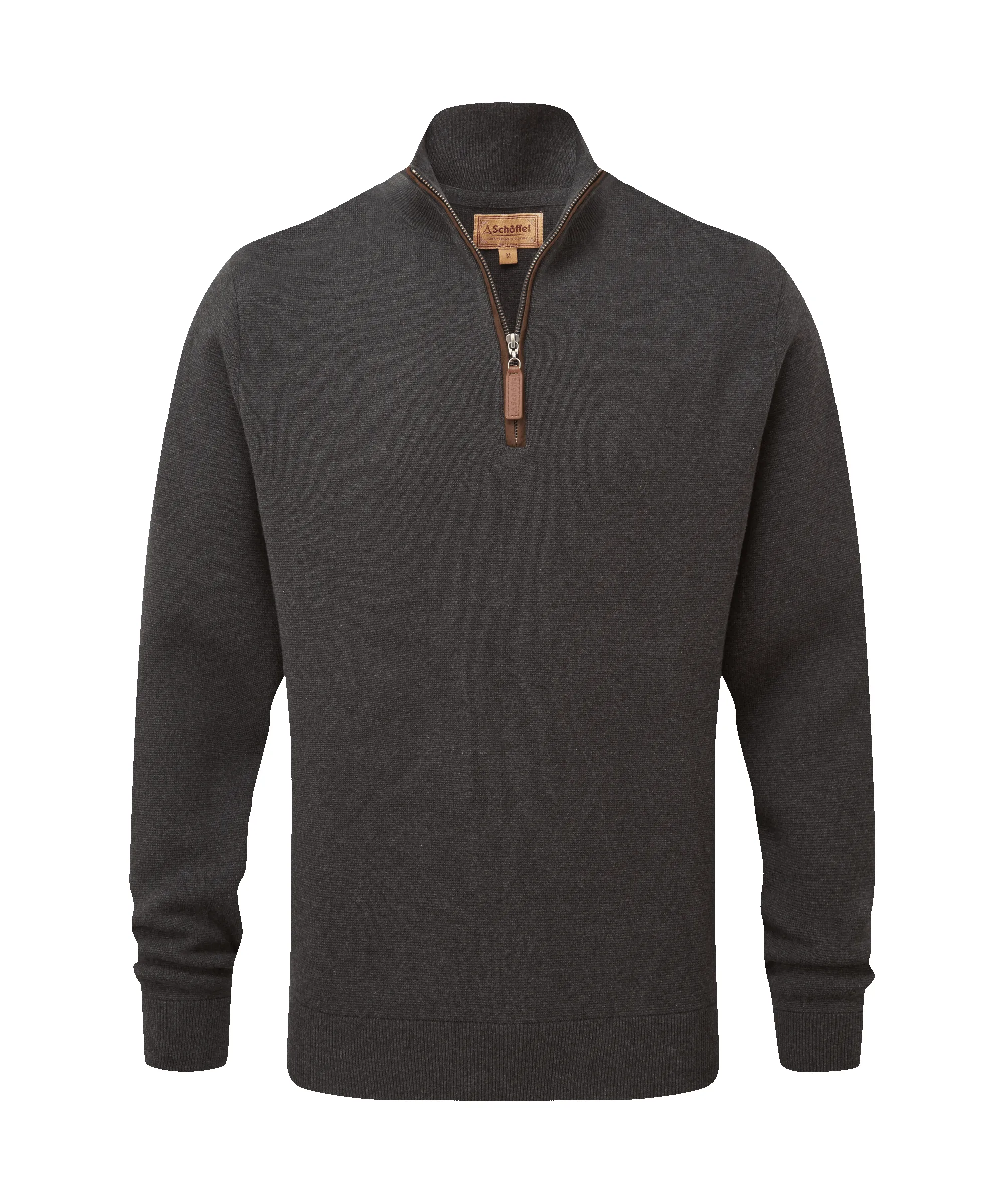 Marlow Quarter Zip Jumper - Charcoal sold by Schöffel
