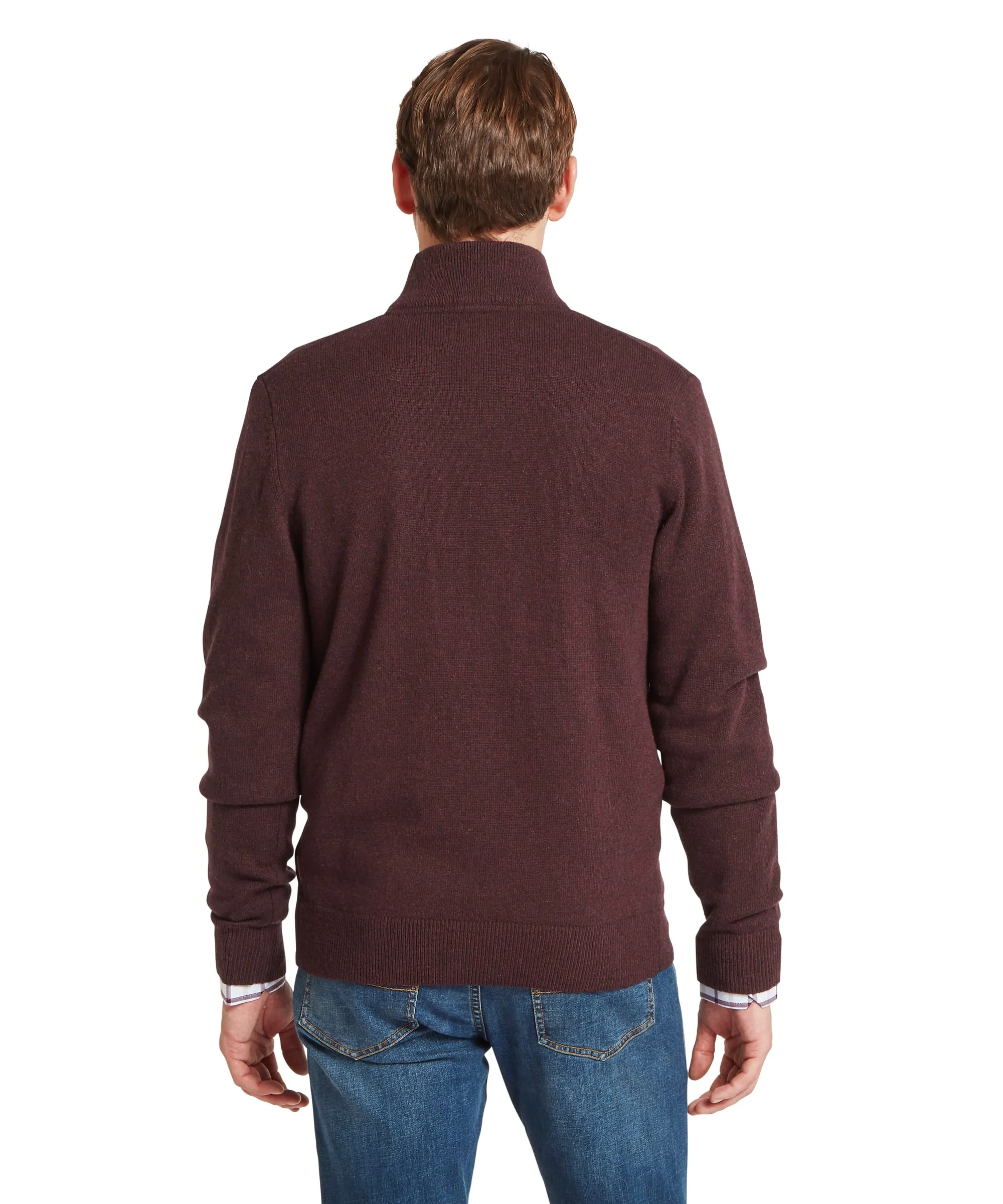 Lewis Lambswool Quarter Zip Jumper - Port sold by Schöffel product image thumbnail 5