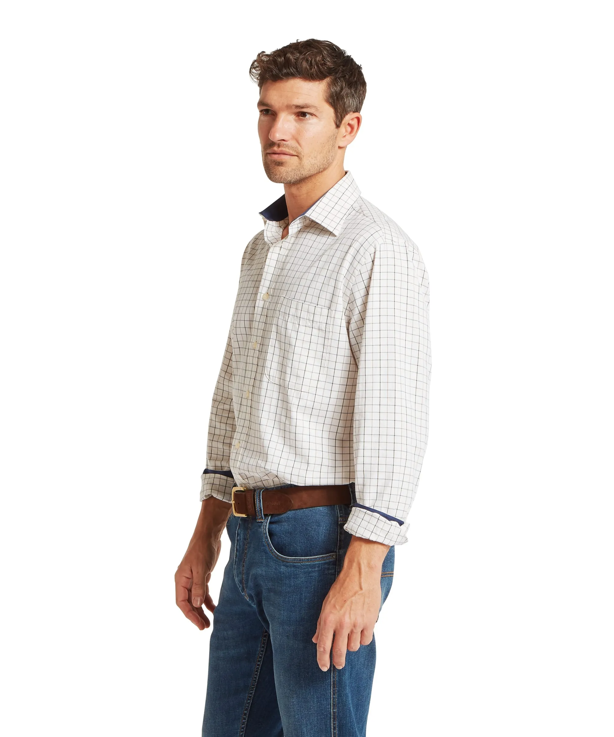 Burnham Tattersall Classic Shirt - Blueberry Tattersall sold by Schöffel product image thumbnail 4