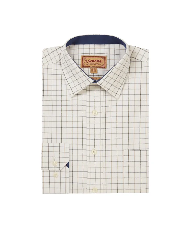 Burnham Tattersall Classic Shirt - Blueberry Tattersall made by SchÃ¶ffel