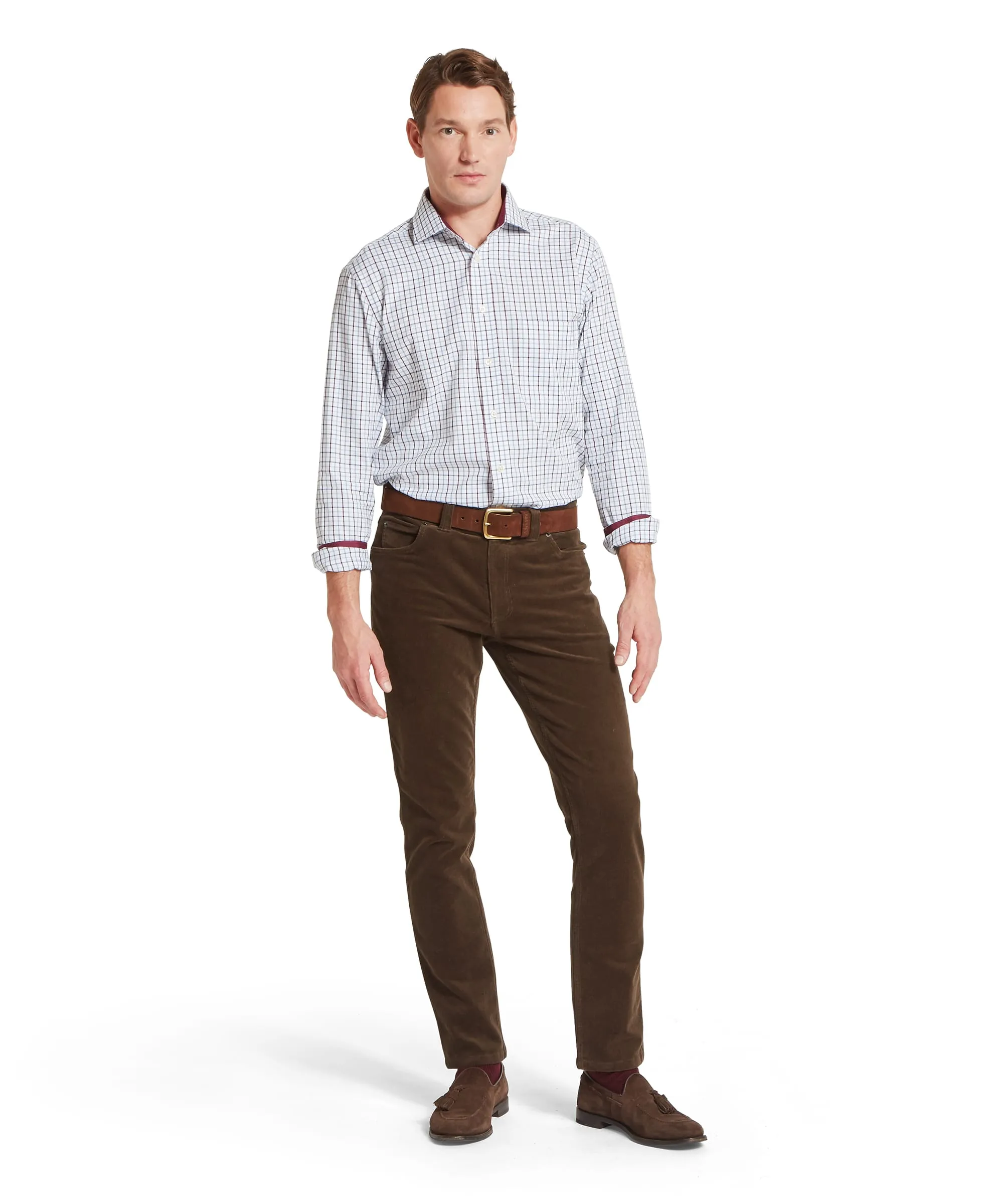 Milton Tailored Shirt - Port/Lake Blue Check sold by Schöffel product image thumbnail 3