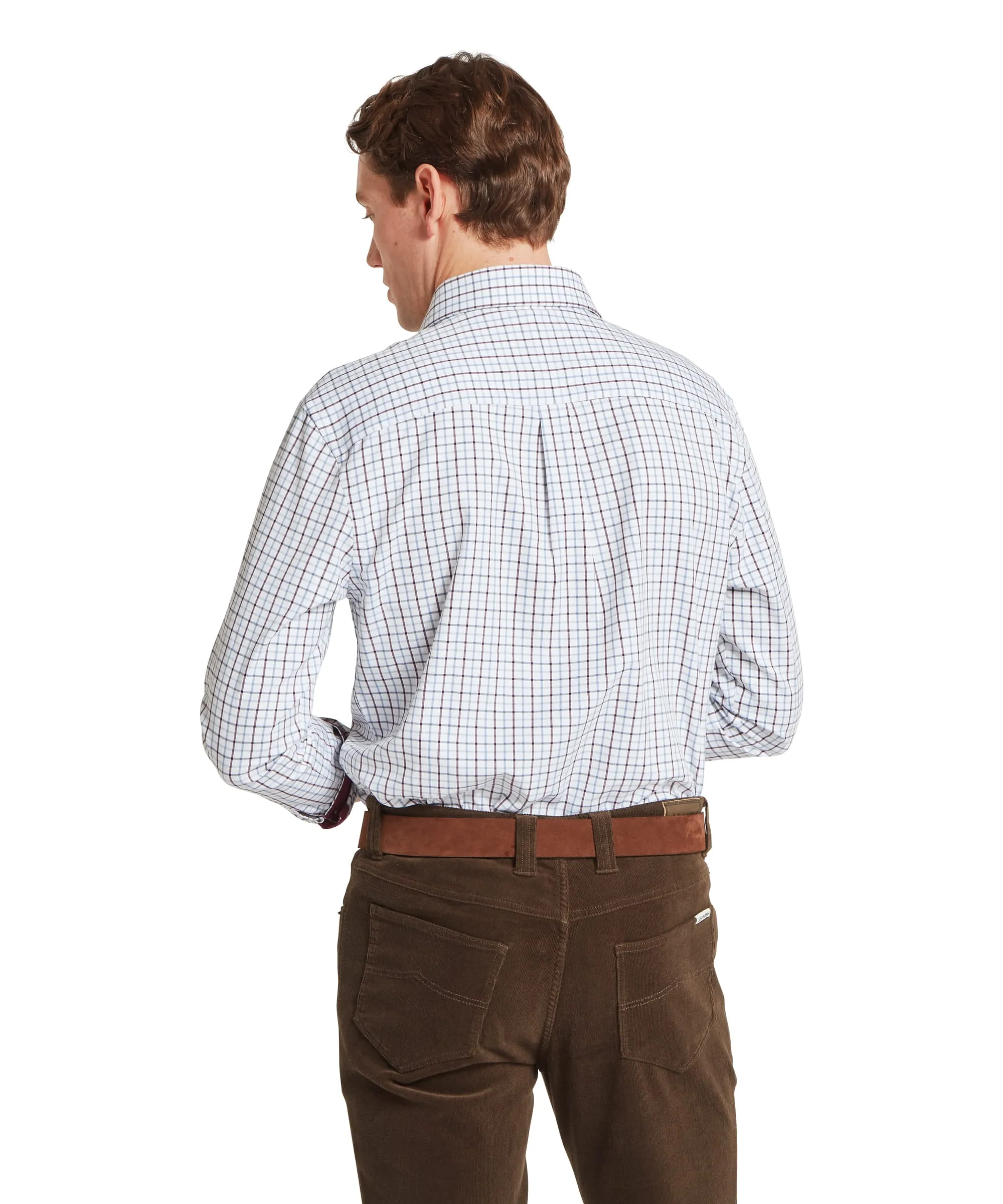 Milton Tailored Shirt - Port/Lake Blue Check sold by Schöffel product image thumbnail 5