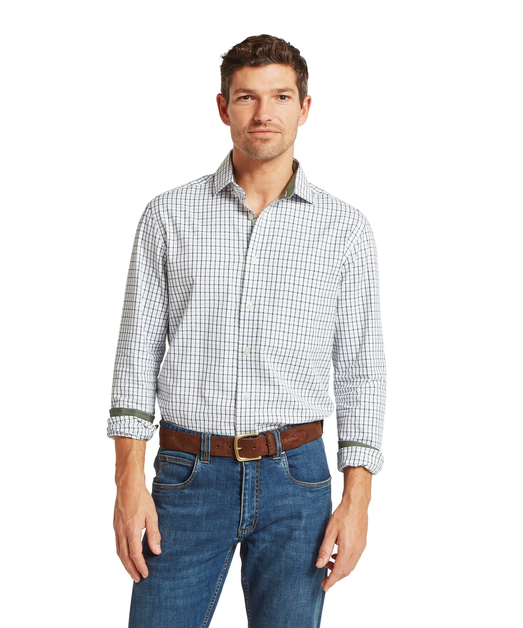 Milton Tailored Shirt - Blueberry/Dark Khaki Green sold by Schöffel product image thumbnail 2
