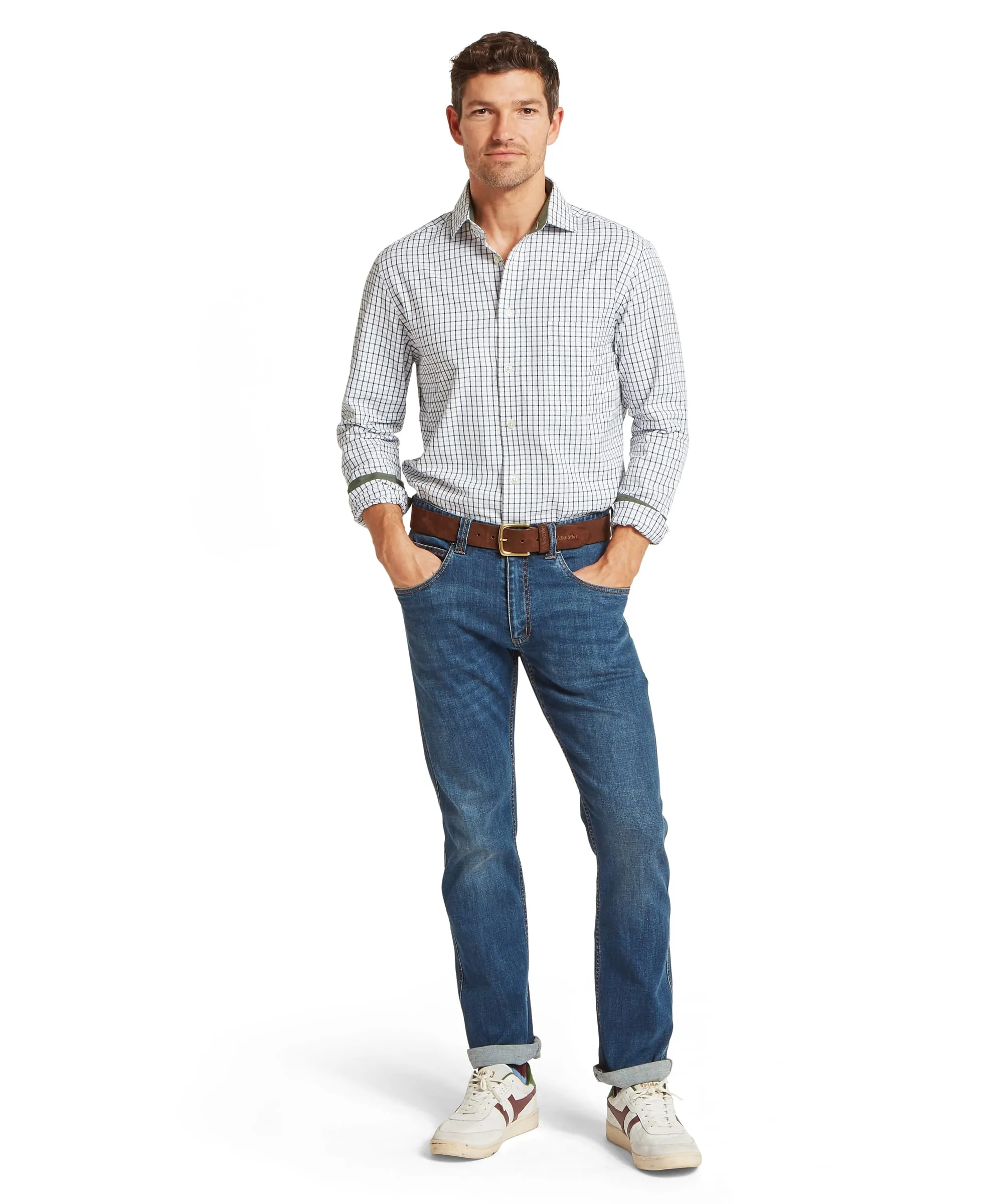 Milton Tailored Shirt - Blueberry/Dark Khaki Green sold by Schöffel product image thumbnail 3