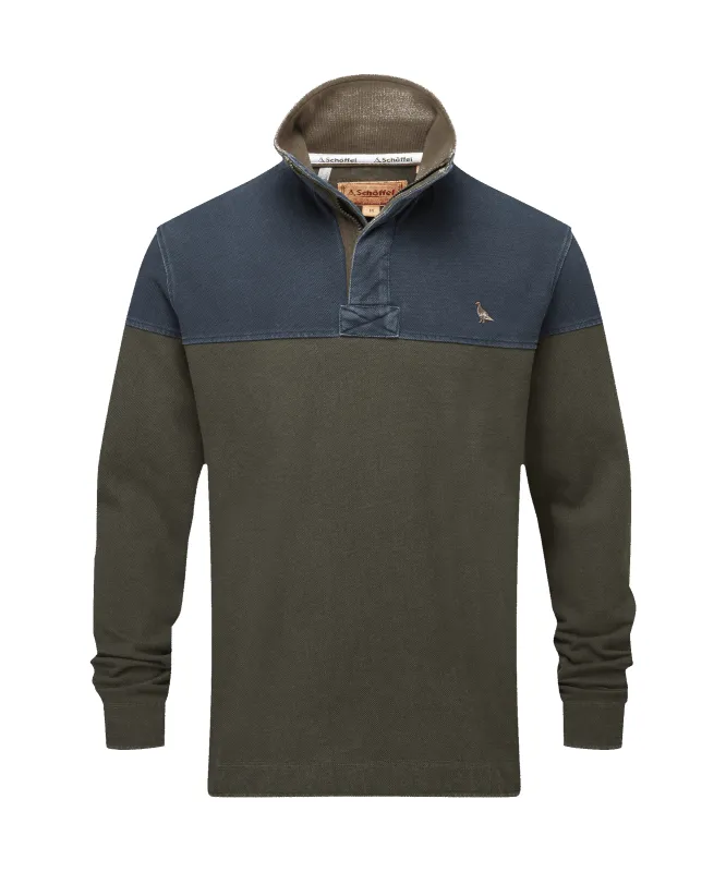 Helford Heritage Sweatshirt - Peat Green Ptarmigan made by SchÃ¶ffel