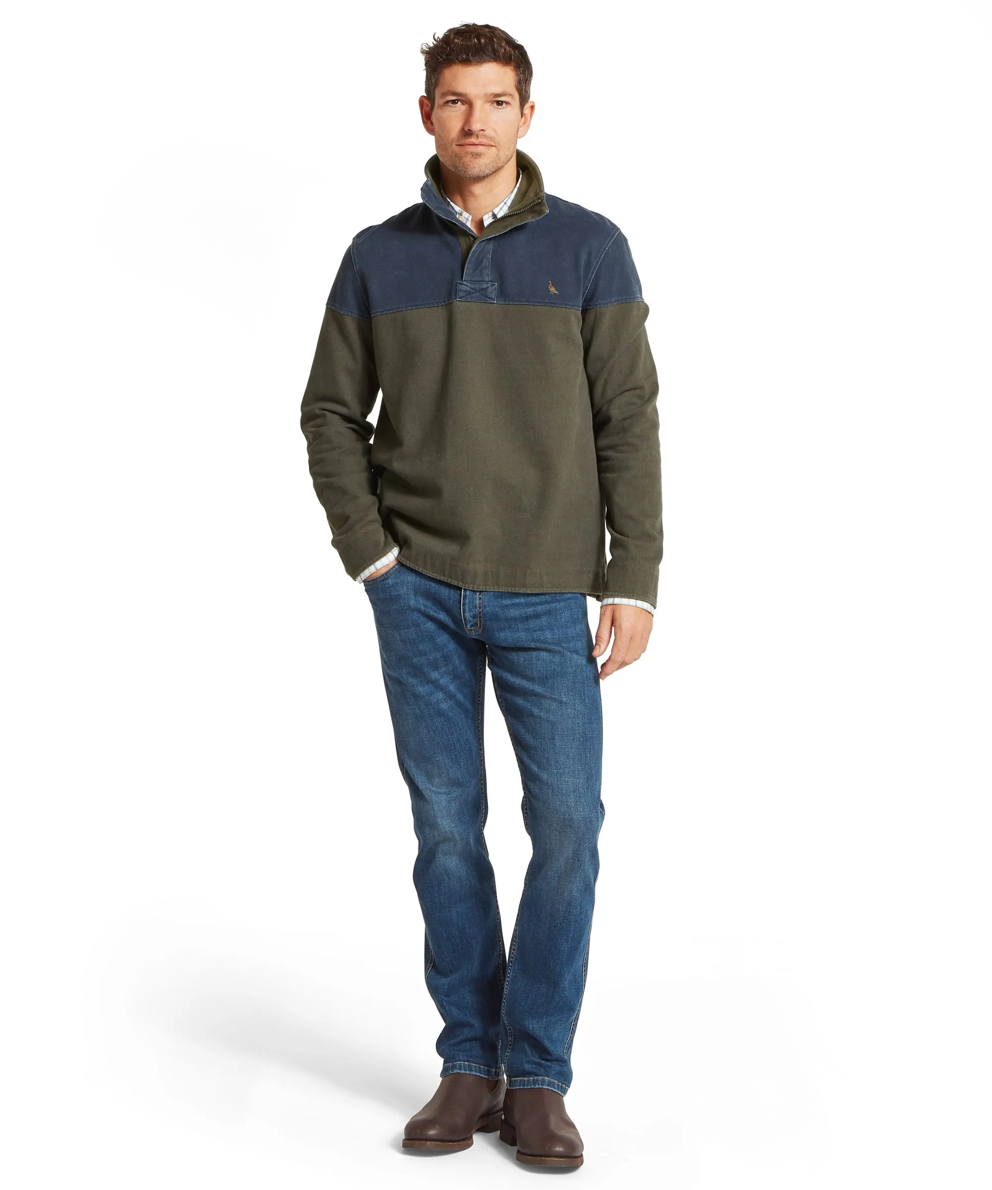 Helford Heritage Sweatshirt - Peat Green Ptarmigan sold by Schöffel product image thumbnail 3