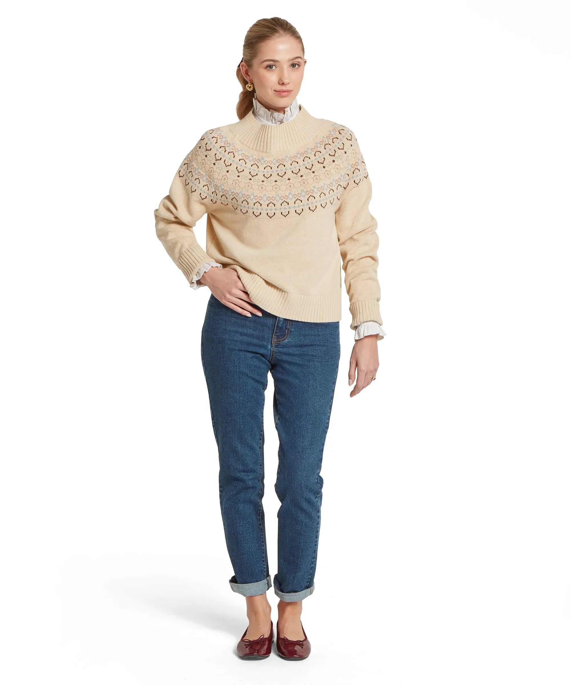 Tresness Fairisle Jumper - Port/Lake Blue sold by Schöffel product image thumbnail 3