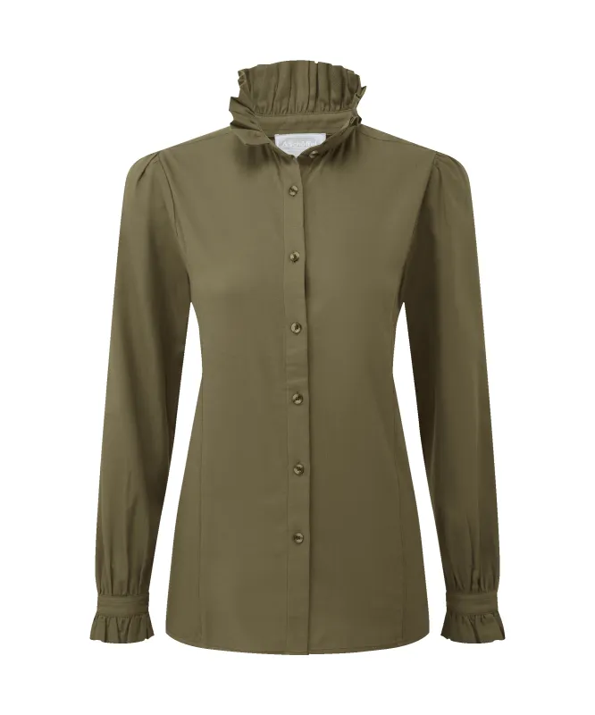 Sheringham Shirt - Dark Khaki Green made by SchÃ¶ffel