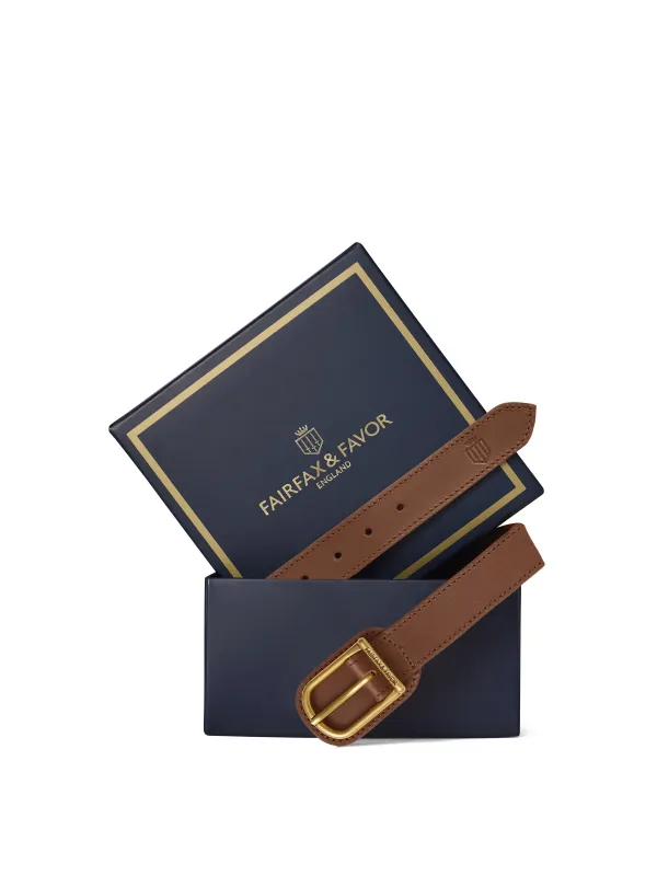 Pensthorpe Waist Belt - Tan Leather made by Fairfax & Favor