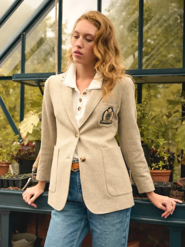 Henrietta Blazer - Thunder Herringbone made by Fairfax & Favor