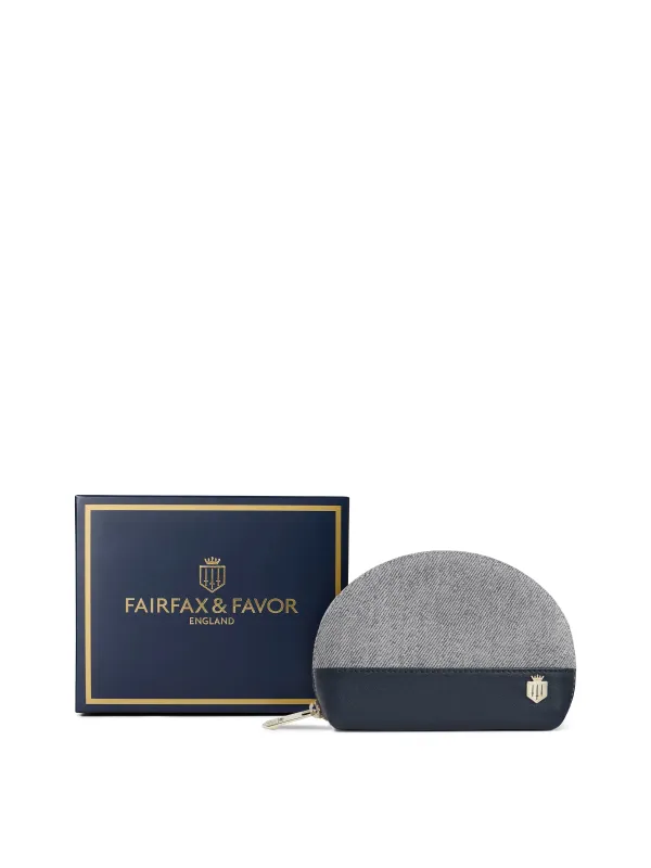 Chiltern Coin Purse - Denim Suede made by Fairfax & Favor