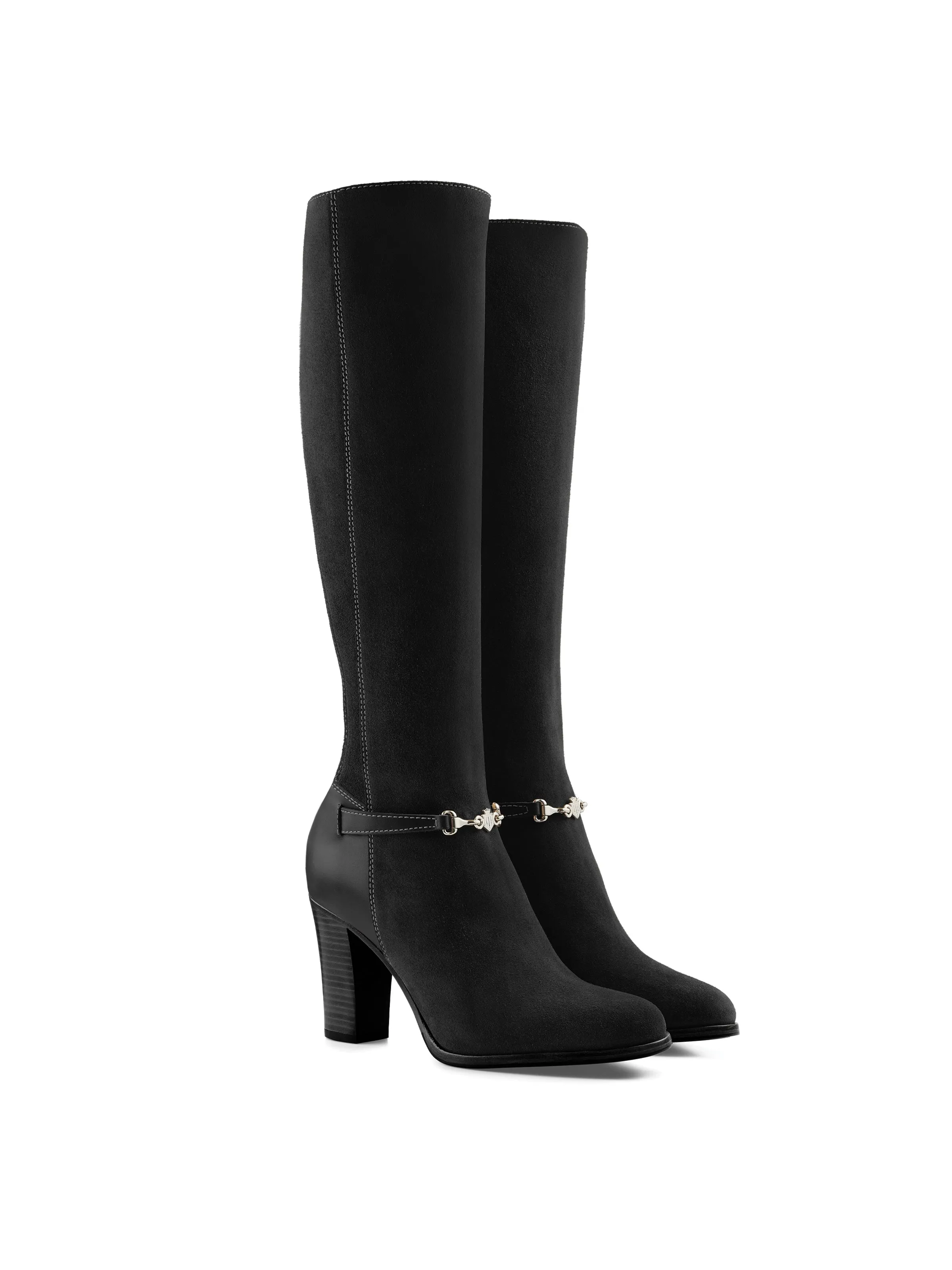 Heeled Octavia (Narrow Fit) - Black Suede sold by Fairfax & Favor product image thumbnail 2
