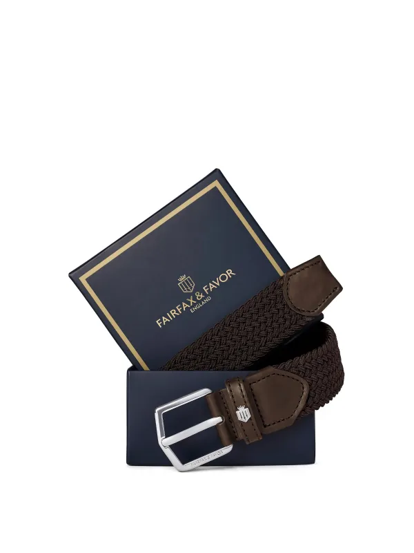 Narford Belt - Chocolate made by Fairfax & Favor
