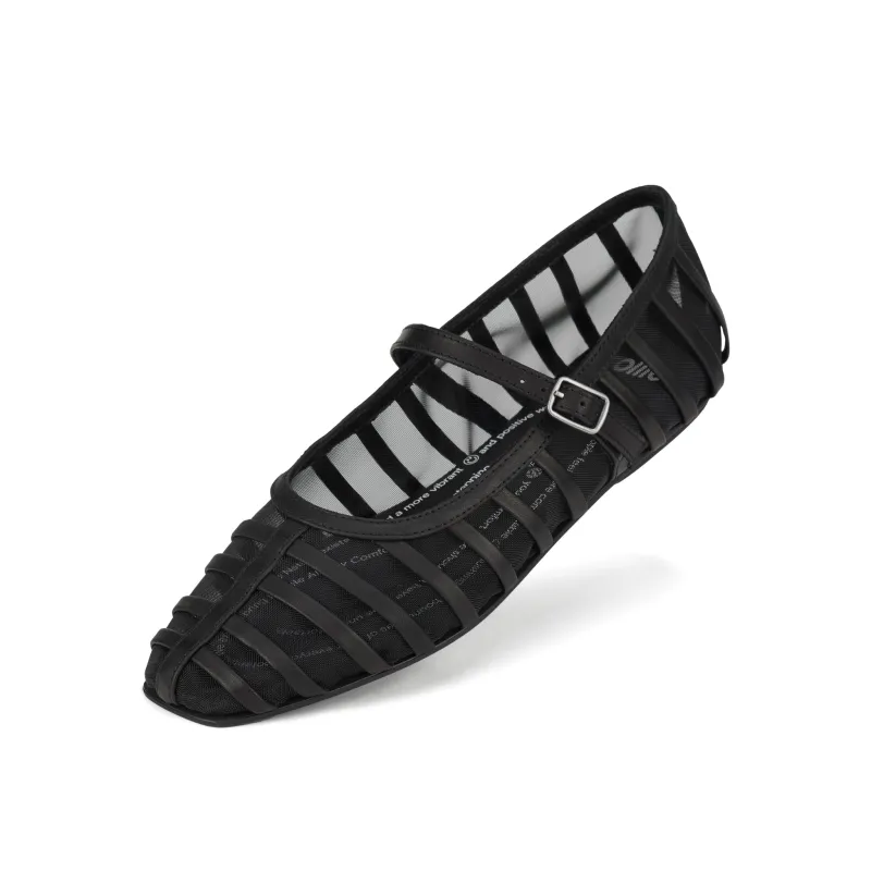 Ballet Mary Jane Cage Mesh Black sold by Rollie Nation