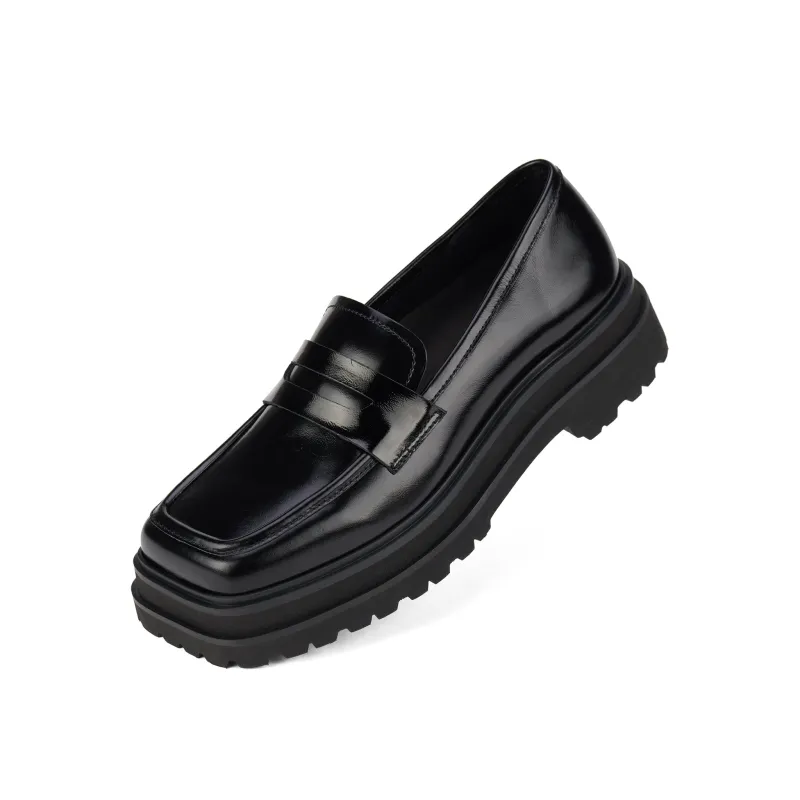 Loafer Step Square Toe Black Patent sold by Rollie Nation