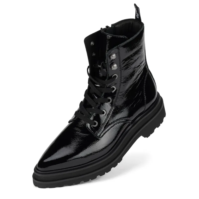 Pointed Sidezip Black Patent sold by Rollie Nation