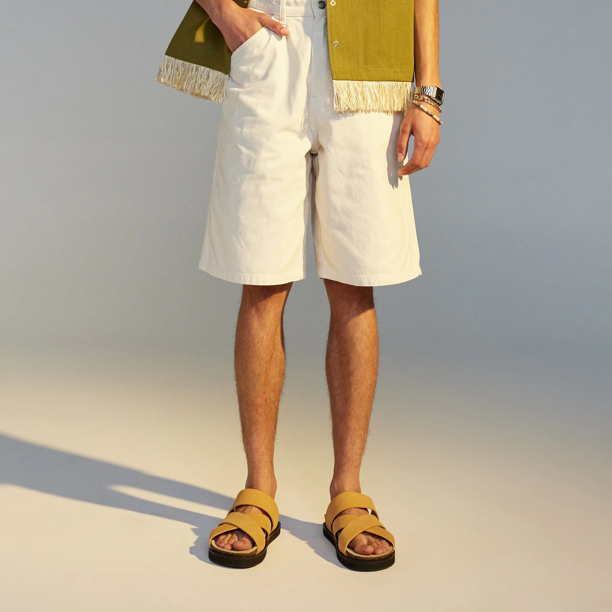 Rhodes Mens Cross Slide Wheat Nubuck sold by Rollie Nation product image thumbnail 2