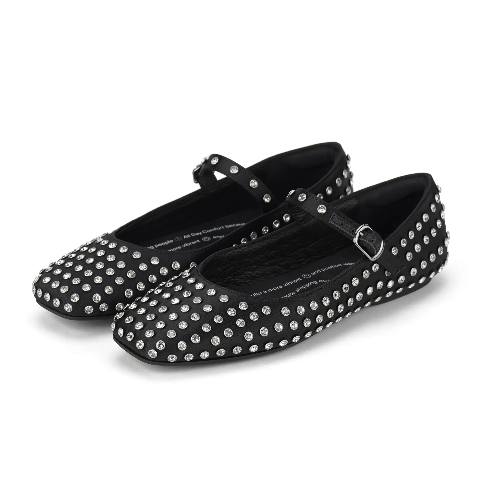 Ballet MJ Square Toe Blk Rhinestone sold by Rollie Nation product image thumbnail 3